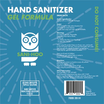 Sani Hoo   4oz   Gel   Label